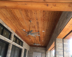 cedar wood patio cieling