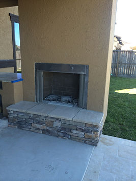 patio remodel fireplace