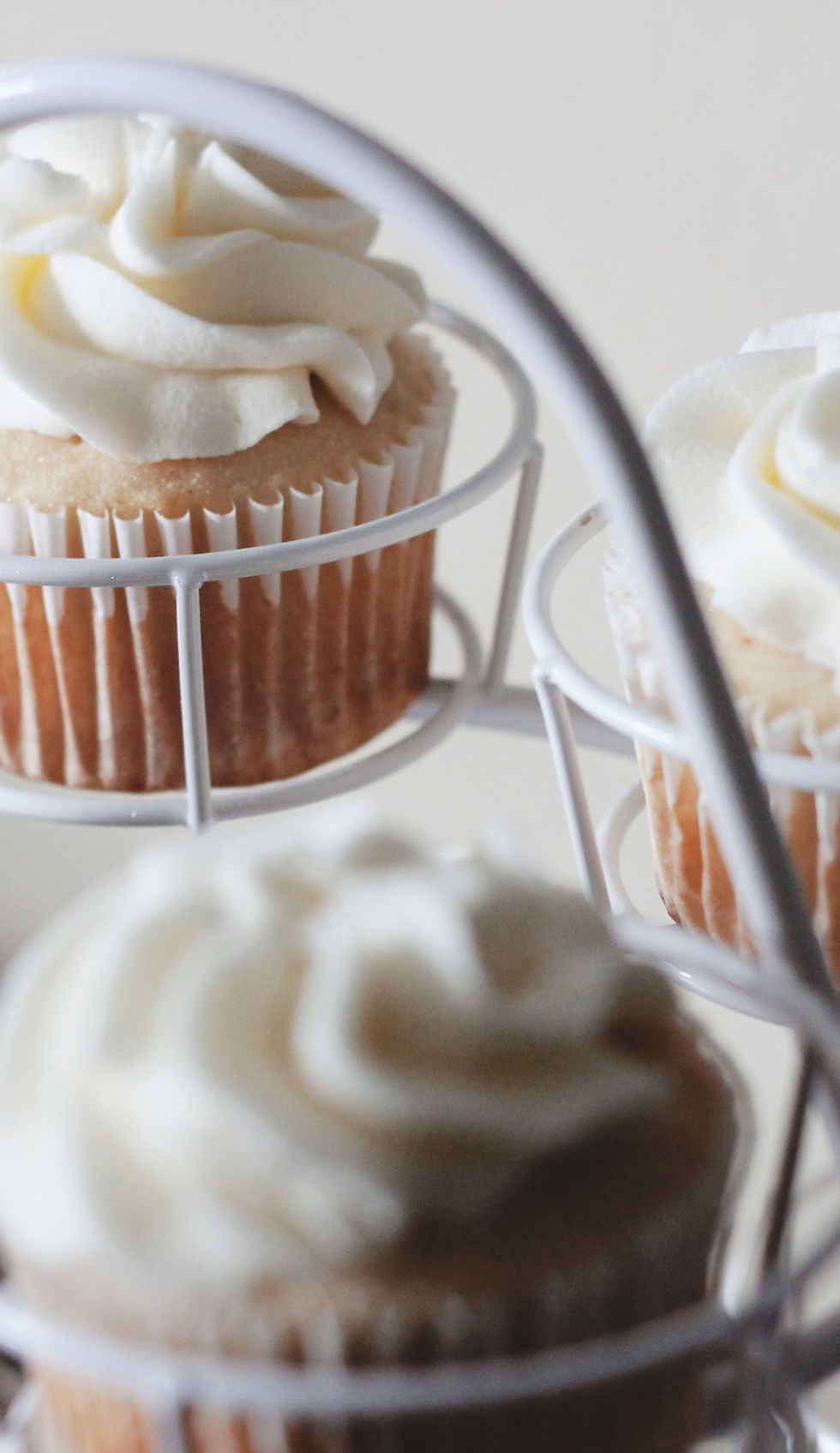 Weißbereifen Cupcakes