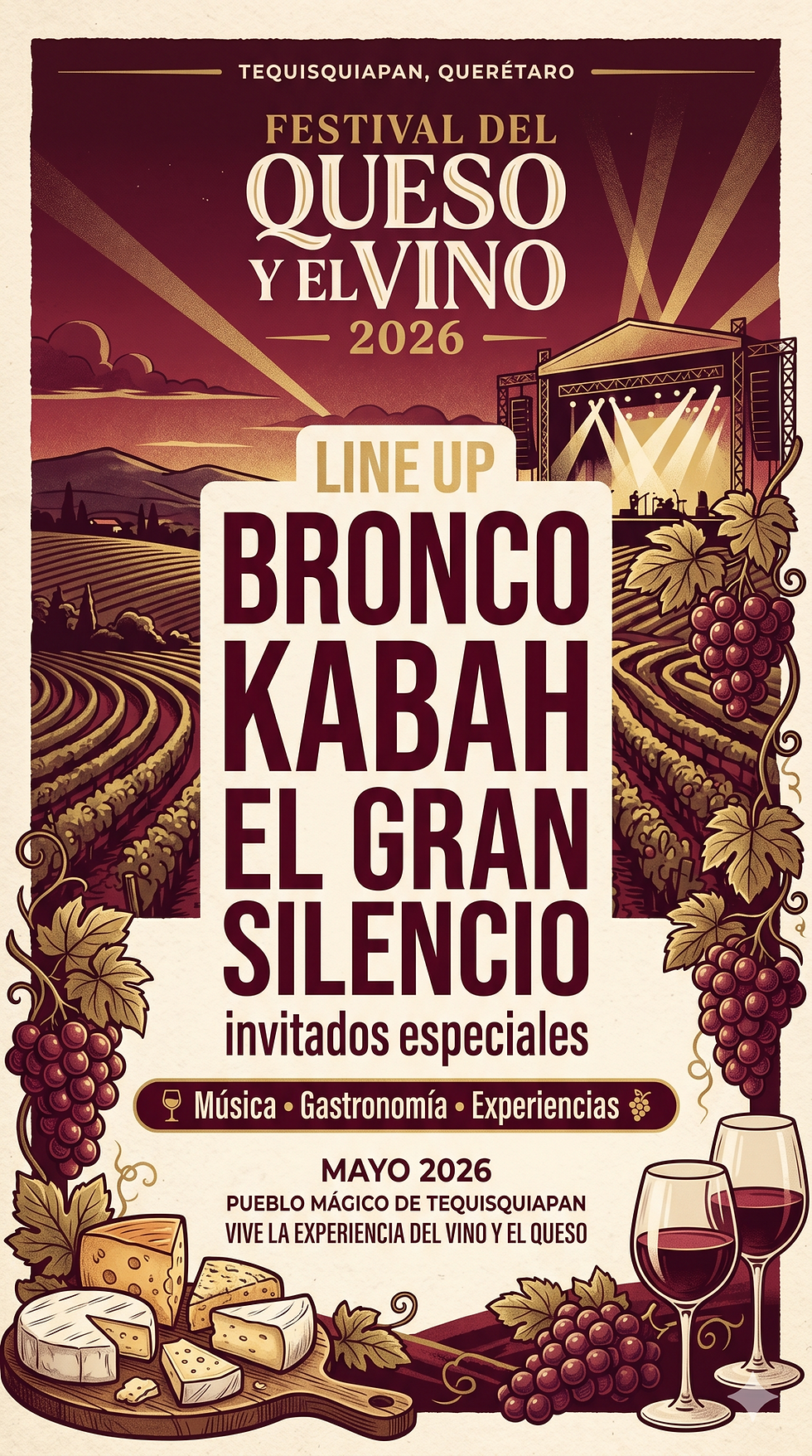 Cartel no oficial generado en base a la información proporcionada por el municipio de Tequisquiapan.