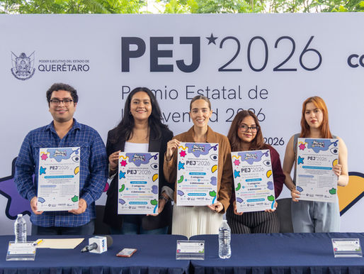 Anuncia SEJUVE la convocatoria del Premio Estatal de la Juventud 2026
