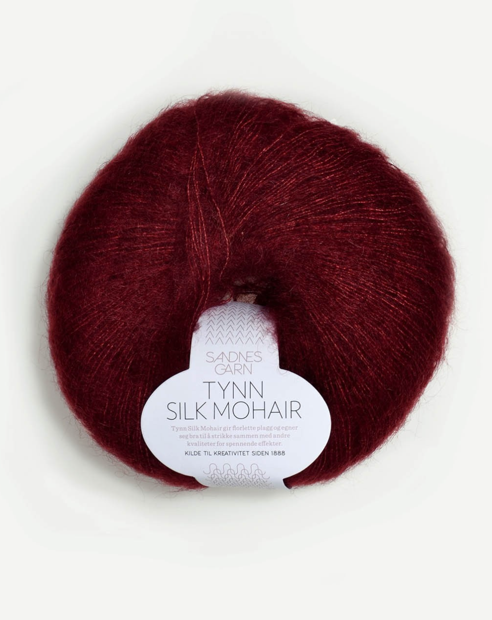 Tynn Silk Mohair - Dyp Rød