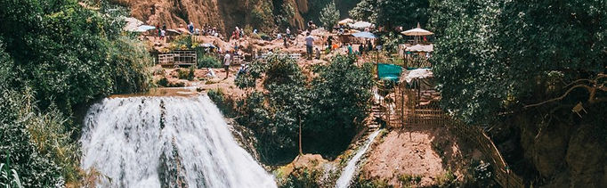 Ouzoud waterfall and the landscape