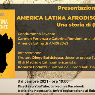 Presentazione del libro “AMERICA LATINA AFRODISCENDENTE. Una storia di (R)esistenza” - 3 dicembre 20