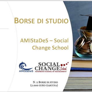 AMIStaDeS garantisce 2 borse di studio (2000 euro ciascuna) per i Master della Social Change School