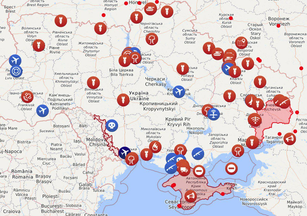 Ucraina Russia Mappa attacco