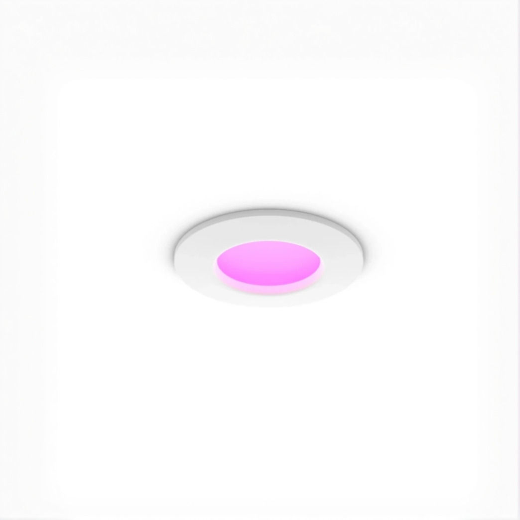 Philips HUE White and Color Ambiance Slim White Smart Recessed Light 70mm