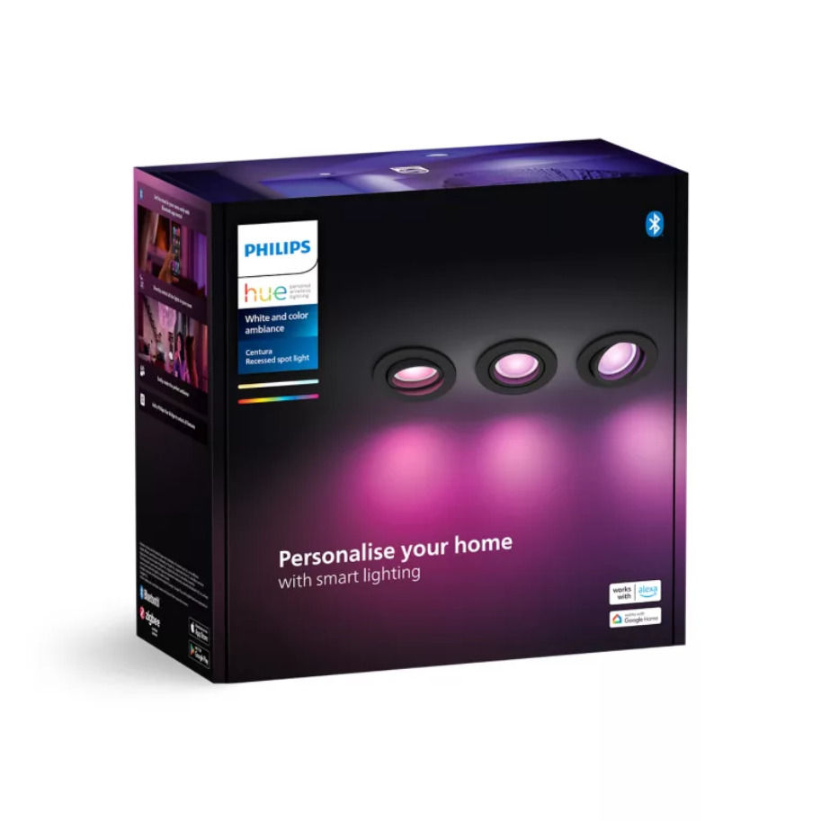 Thumbnail: Philips HUE White and Color Ambiance Centura Recessed Black 3x4.2w
