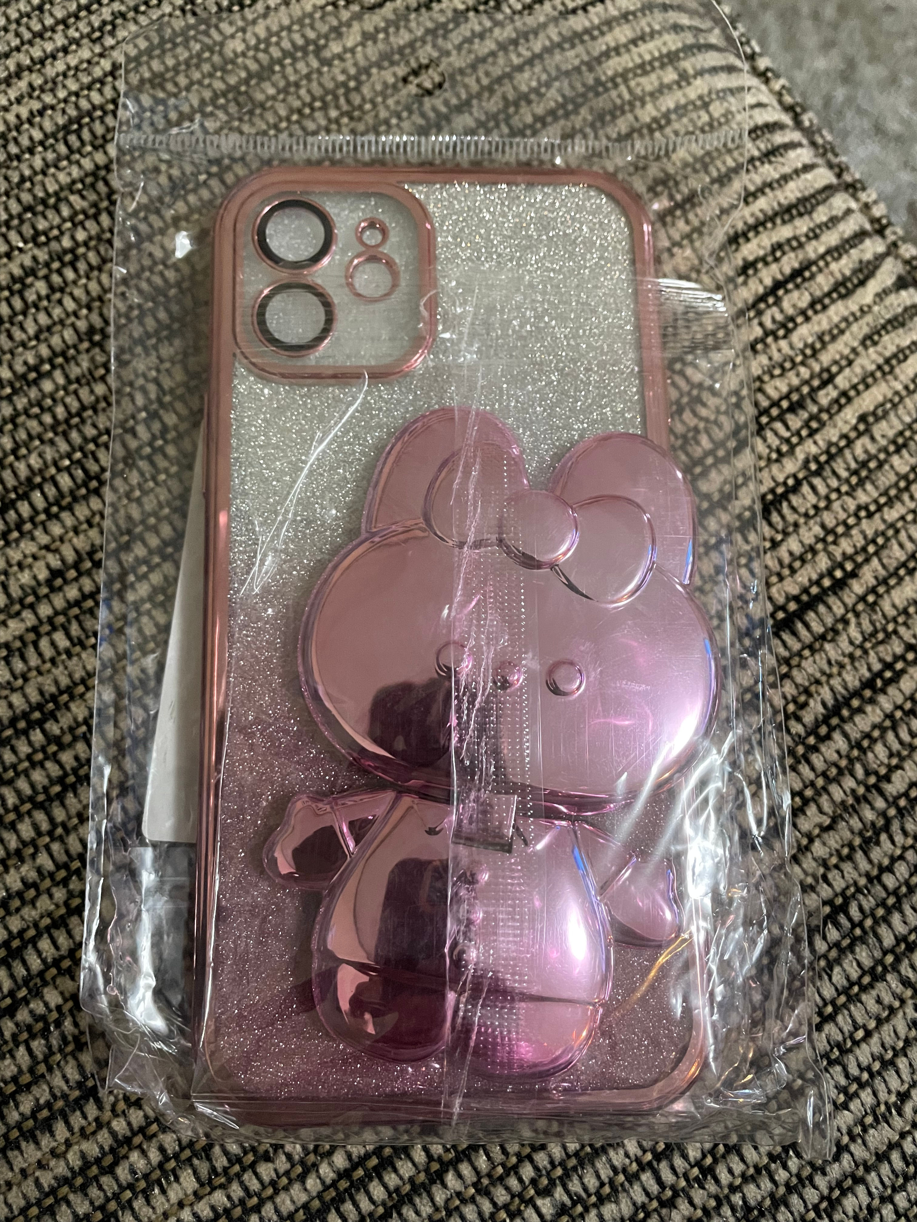 New iphone 12 phone case pink bunny