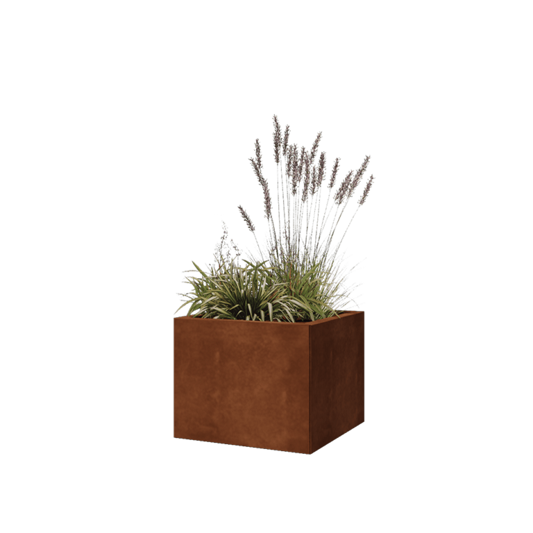 Cortenstaal plantenbak - Vierkant - 50 x 50 x 40 cm - Zonder bodemplaat