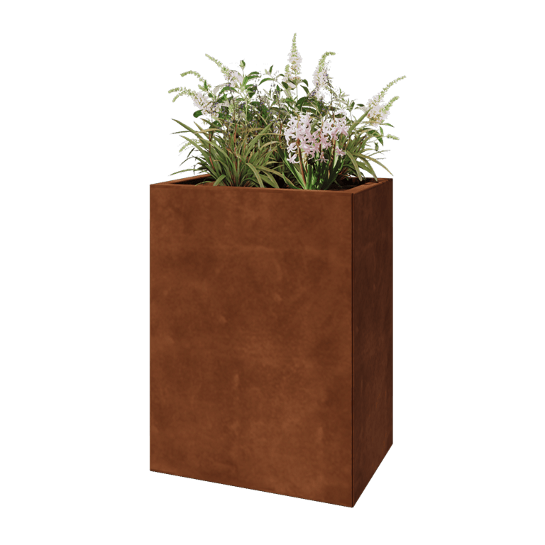 Cortenstaal plantenbak - Rechthoek - 60 x 40 x 80 cm - Zonder bodemplaat