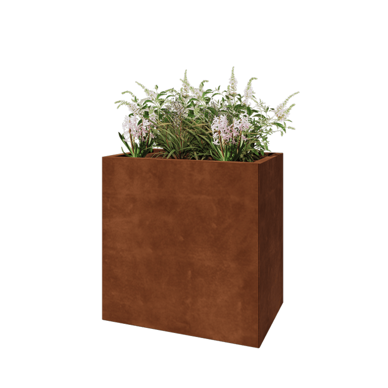 Cortenstaal plantenbak - Rechthoek - 80 x 50 x 80 cm - Zonder bodemplaat