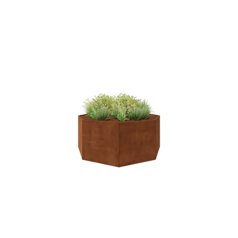 Cortenstaal plantenbak - Achthoek - 241,4 x 241,4 x 100 cm - Zonder bodemplaat