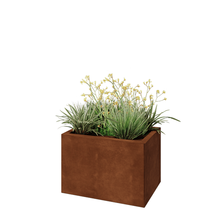 Cortenstaal plantenbak - Rechthoek - 60 x 40 x 40 cm - Zonder bodemplaat