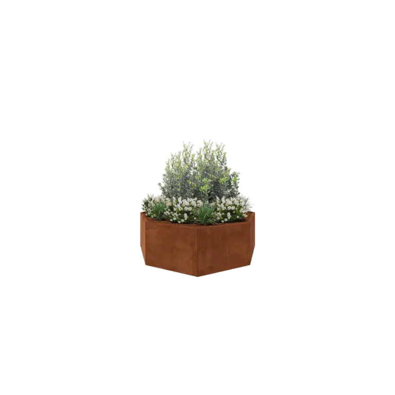 Cortenstaal plantenbak - Achthoek - 193,1 x 193,1 x 60 cm - Zonder bodemplaat