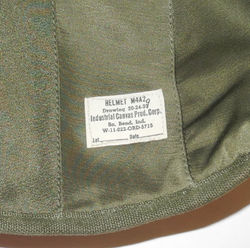 AAF Type M-4A-2 anti-flak helmet as worn in B-17. B-24 etc. aircraft