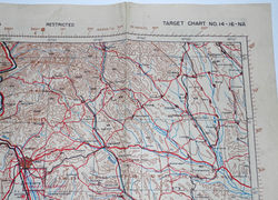 RAF target chart / map dated 1944, for the Graz region