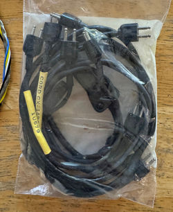 Box of USAF Korean War /Cold War flying helmet electronics.