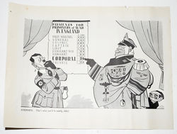 Excellent Art deco style cartoon / caricature of Hitler and Göring from a wartime magazine