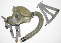 RARE US Army Air Corps Type A9 oxygen mask, complete and including "Juliet" head strap.