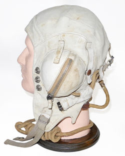 Fleet Air Arm Immersion suit helmet, fully wired