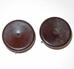 Scarce USN / USMC TH 37 telephone receivers, reddish-brown bakelite, as used in early flying helmets
