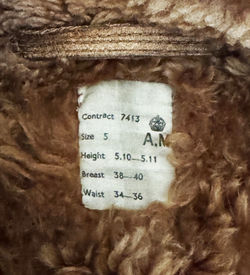 RAF thermally insulated "Irvin" flying jacket with the yellow painted hood as issued to Coastal Comm