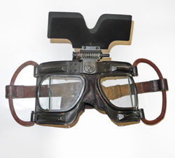 RARE pair of modified RAF "short loop" Mk IVB goggles, Battle of Britain, with flip-up sun screen