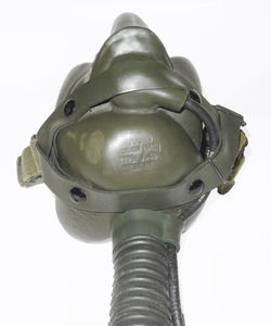 Boxed AAF A-14 oxygen mask with MC-1 microphone installed