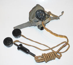 RAF Type G oxygen mask with full-length Type 26 microphone assembly