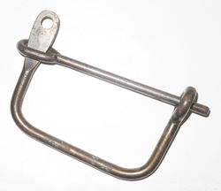 RAF white canvas kit bag with rope tie and locking device. 1940 dated Air Ministry marked