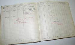 RNZAF Stirling bomber pilot's log book. 15 ops. Shot down, evasion, capture. POW in Stalagluft III (