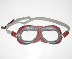 RAF Mk VIII flying oggles, wartime production, maker marked to Lever Optical