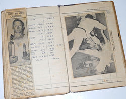 Rare SAAF log book grouping to an Air Gunner who completed 53 ops! Detailed accounts and lots of com