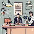 man at a desk