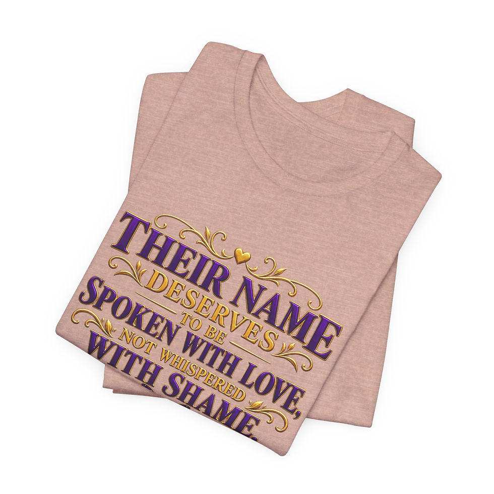 Thumbnail: Say Their Name — Personalized Memorial V-Neck T-Shirt