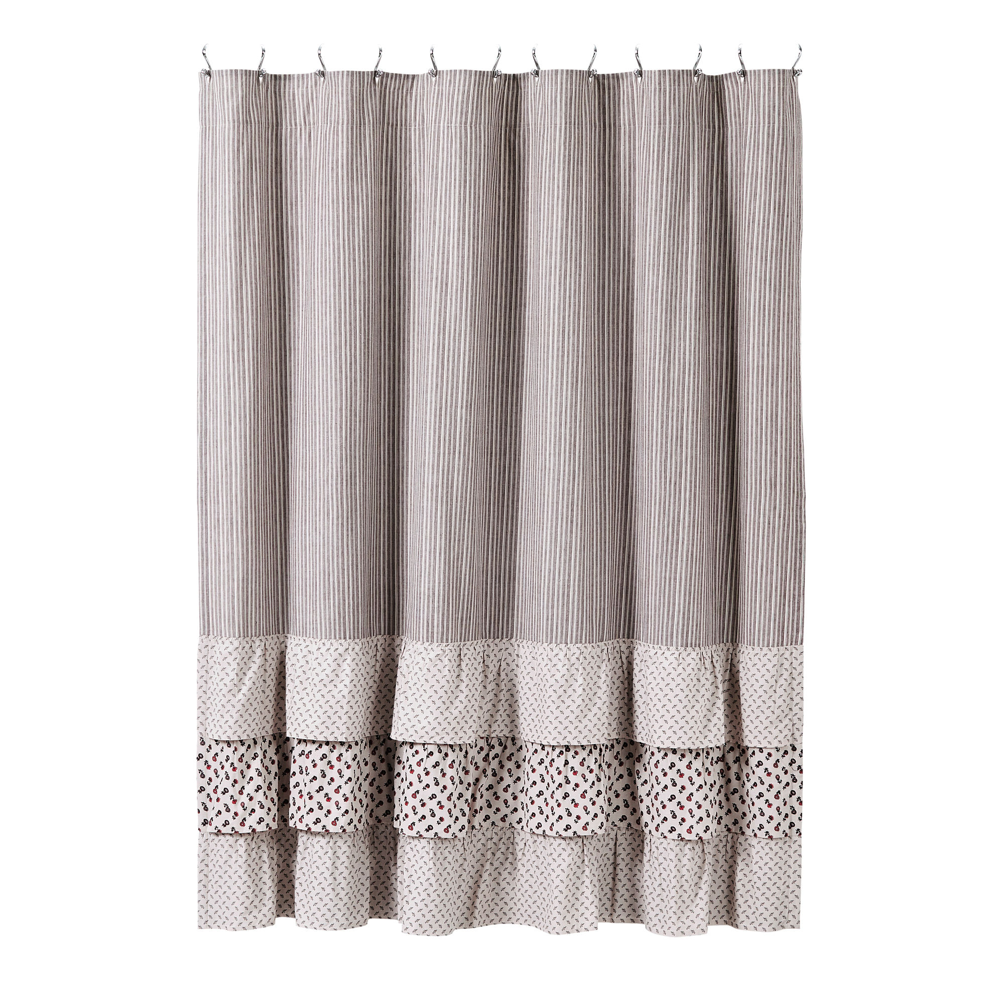 Florette Ruffled 72x72 Shower Curtain