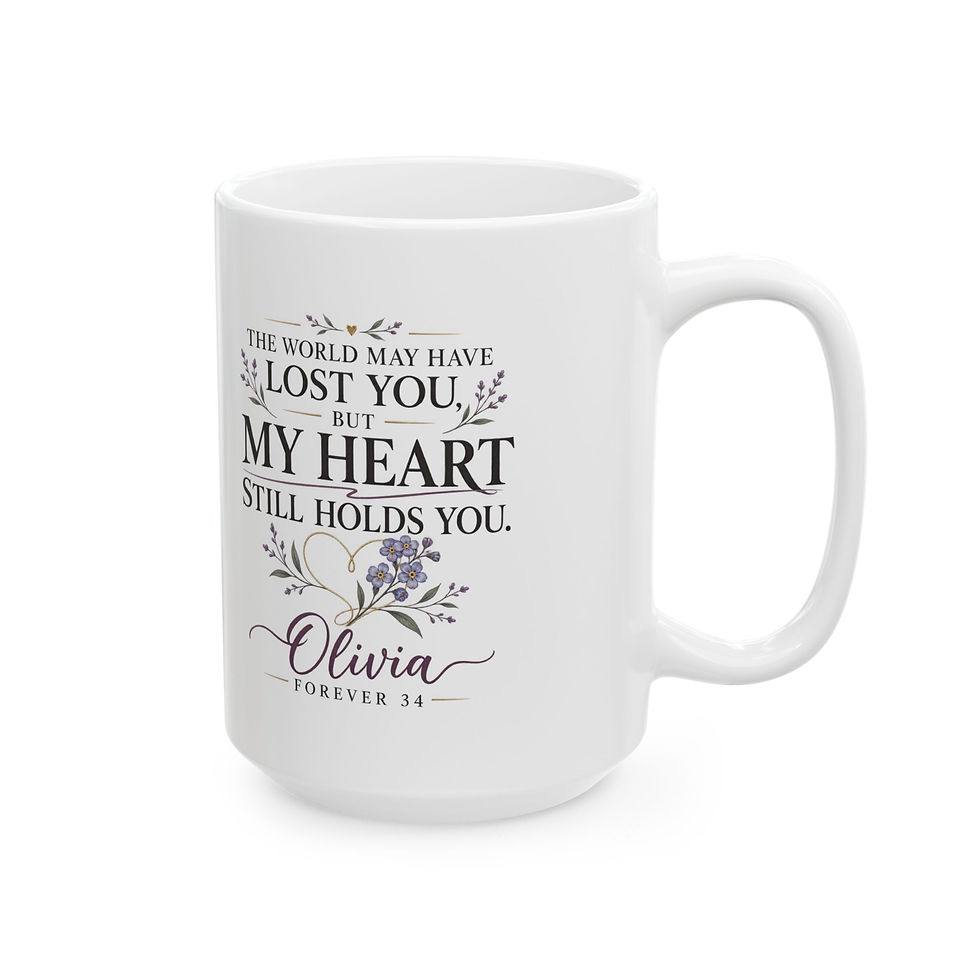 Thumbnail: The World Lost You, My Heart Still Holds You — Personalized Memorial Mug
