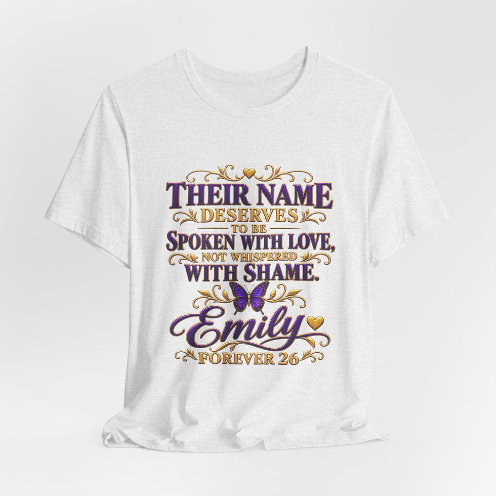 Thumbnail: Say Their Name — Personalized Memorial V-Neck T-Shirt