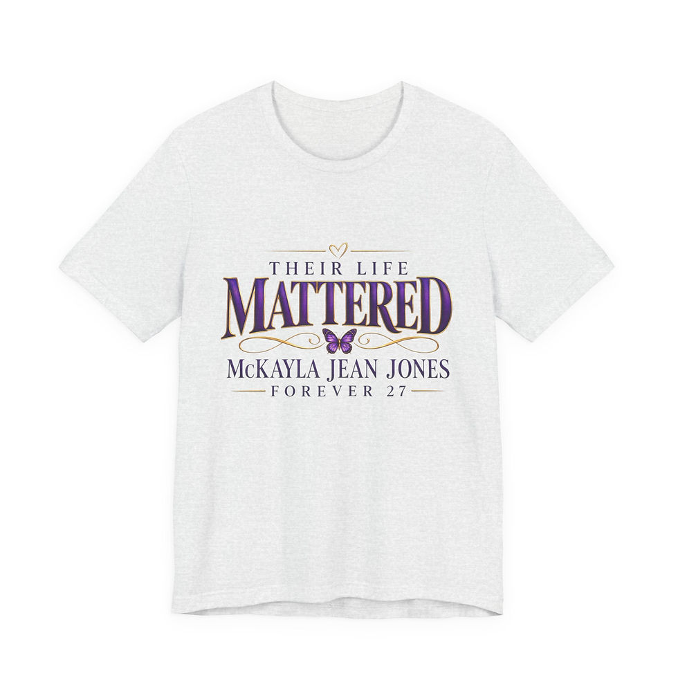 Thumbnail: Say Their Name — Personalized Memorial V-Neck T-Shirt