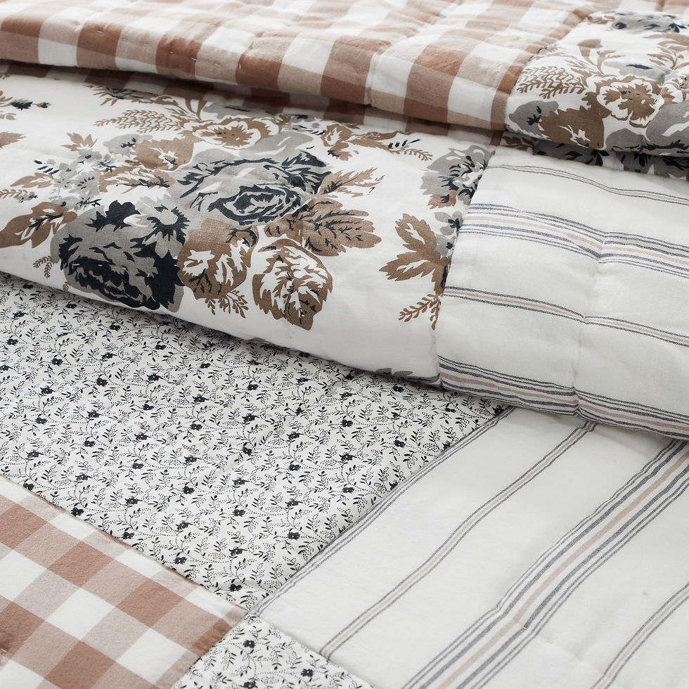 Thumbnail: Annie Portabella Floral Ruffled Queen Coverlet