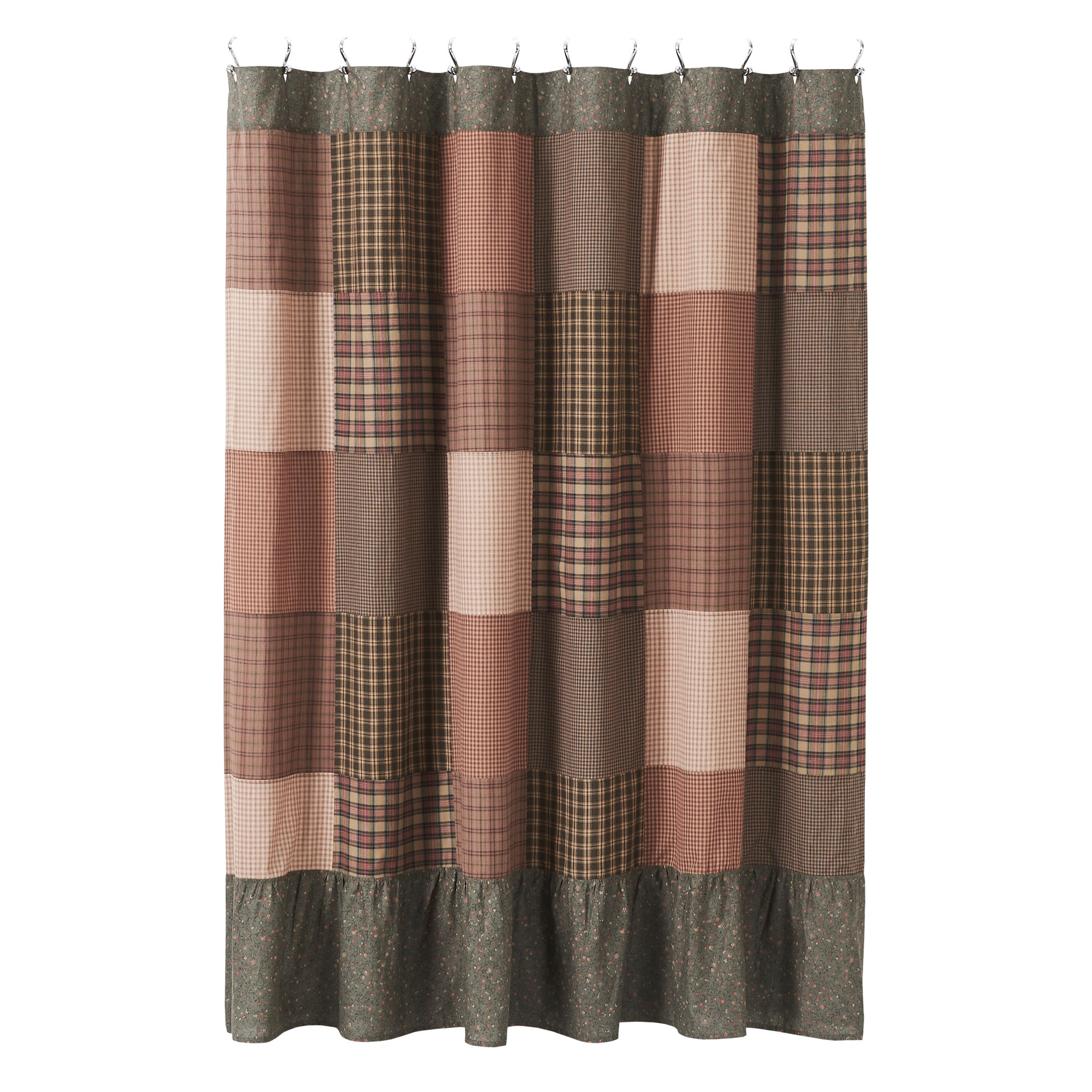Crosswoods Patchwork 72x72 Shower Curtain
