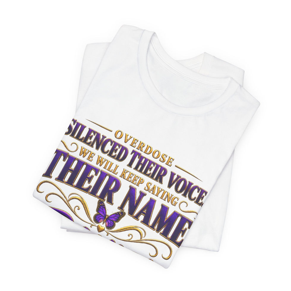 Thumbnail: Say Their Name — Personalized Memorial V-Neck T-Shirt