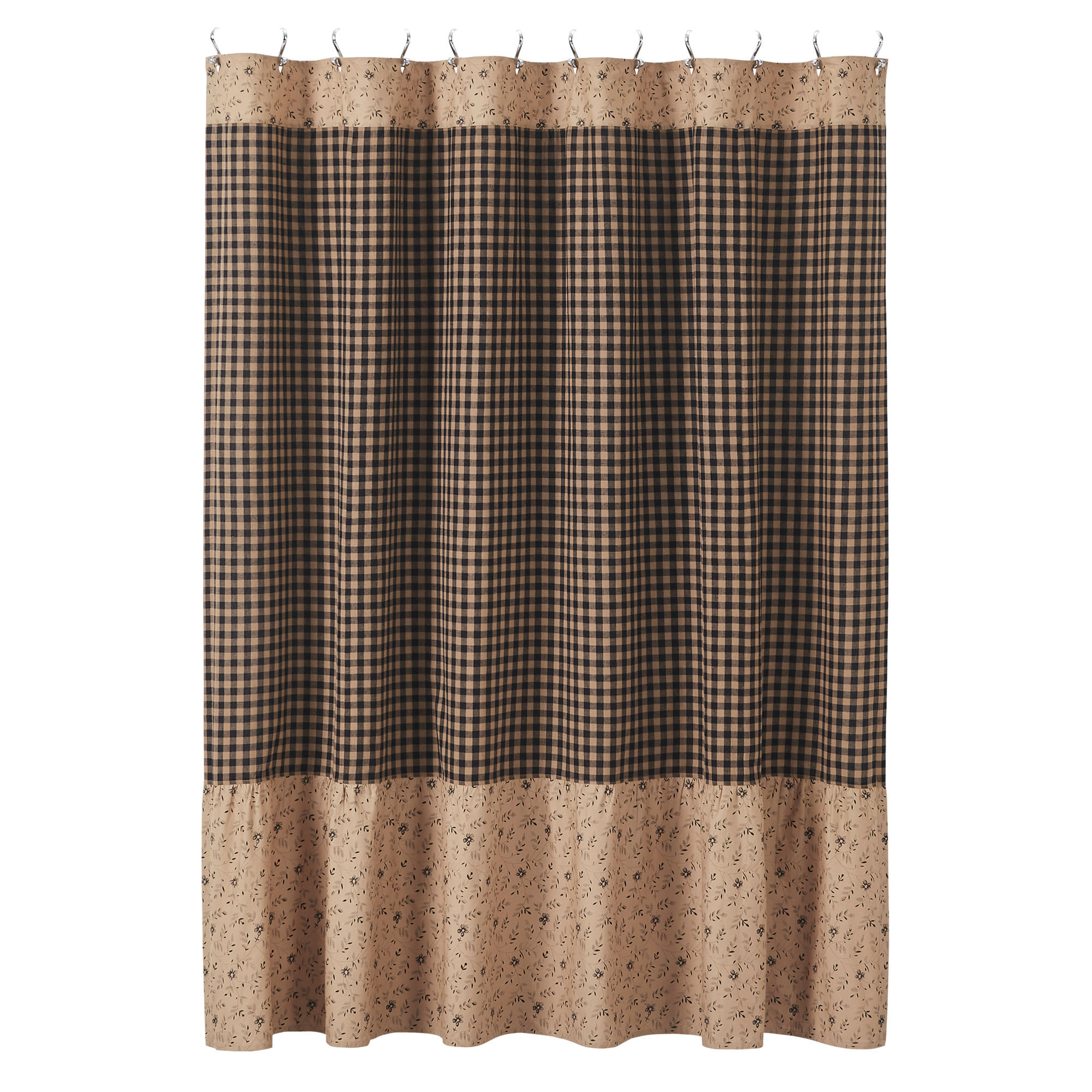 Maisie Ruffled 72x72 Shower Curtain