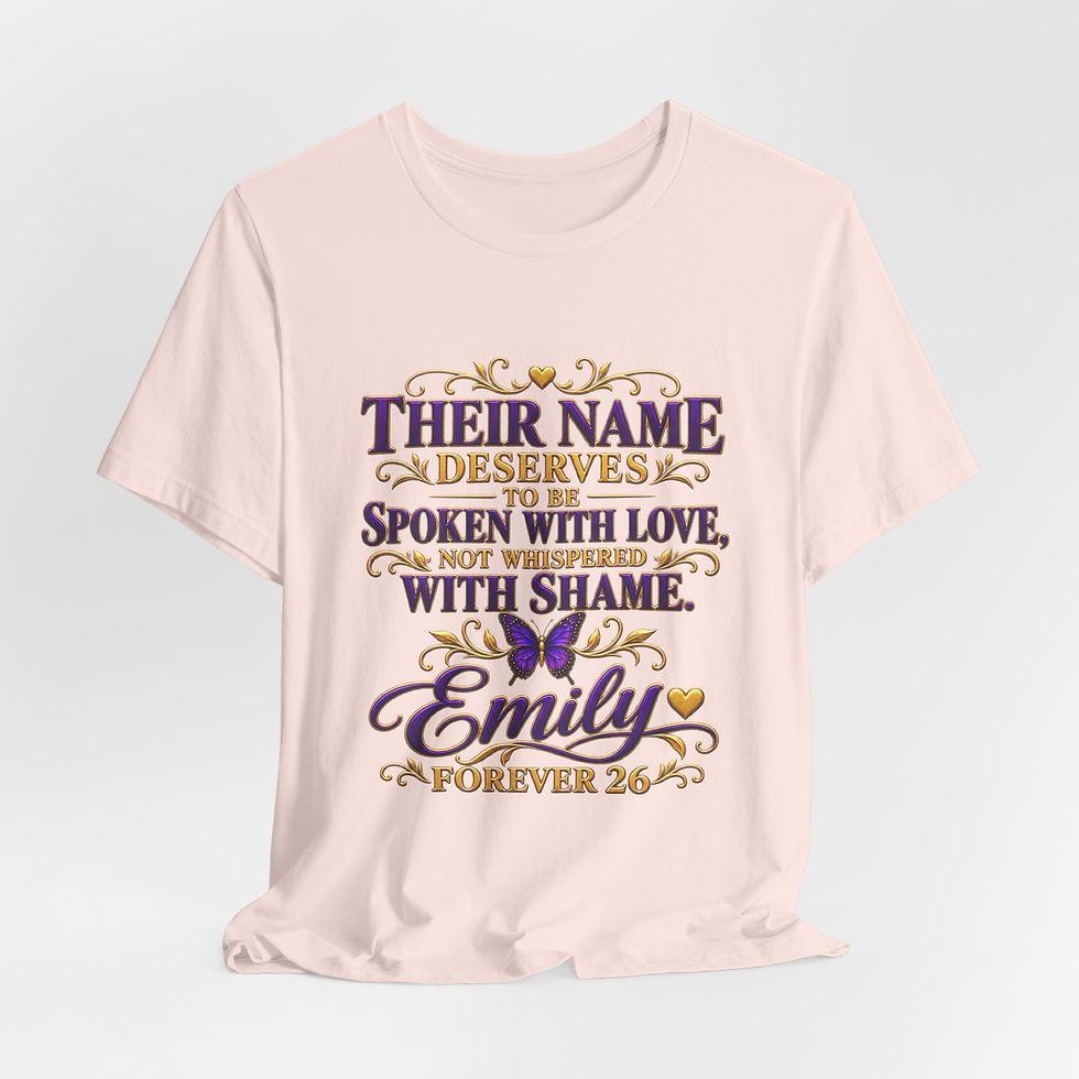 Thumbnail: Say Their Name — Personalized Memorial V-Neck T-Shirt