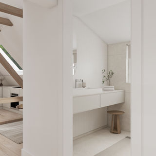 Innenraumvisualisierung - Virtuelles Staging eines Badezimmers | ganzaroli interiors