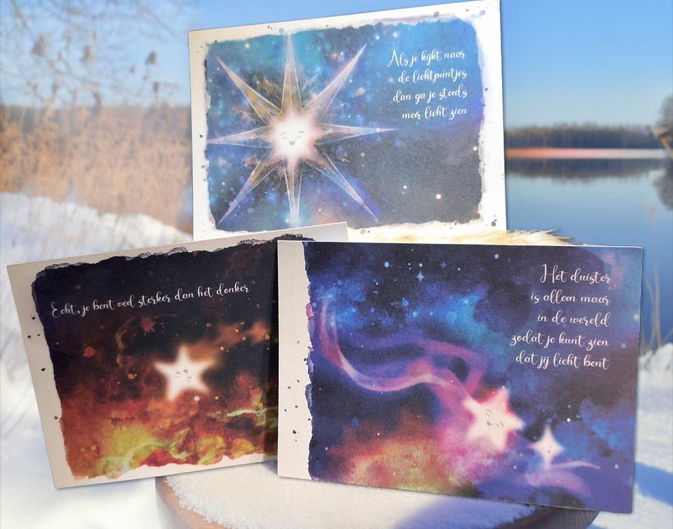 Ansichtkaarten WitLichtje (set 'Je bent sterker dan het donker')
