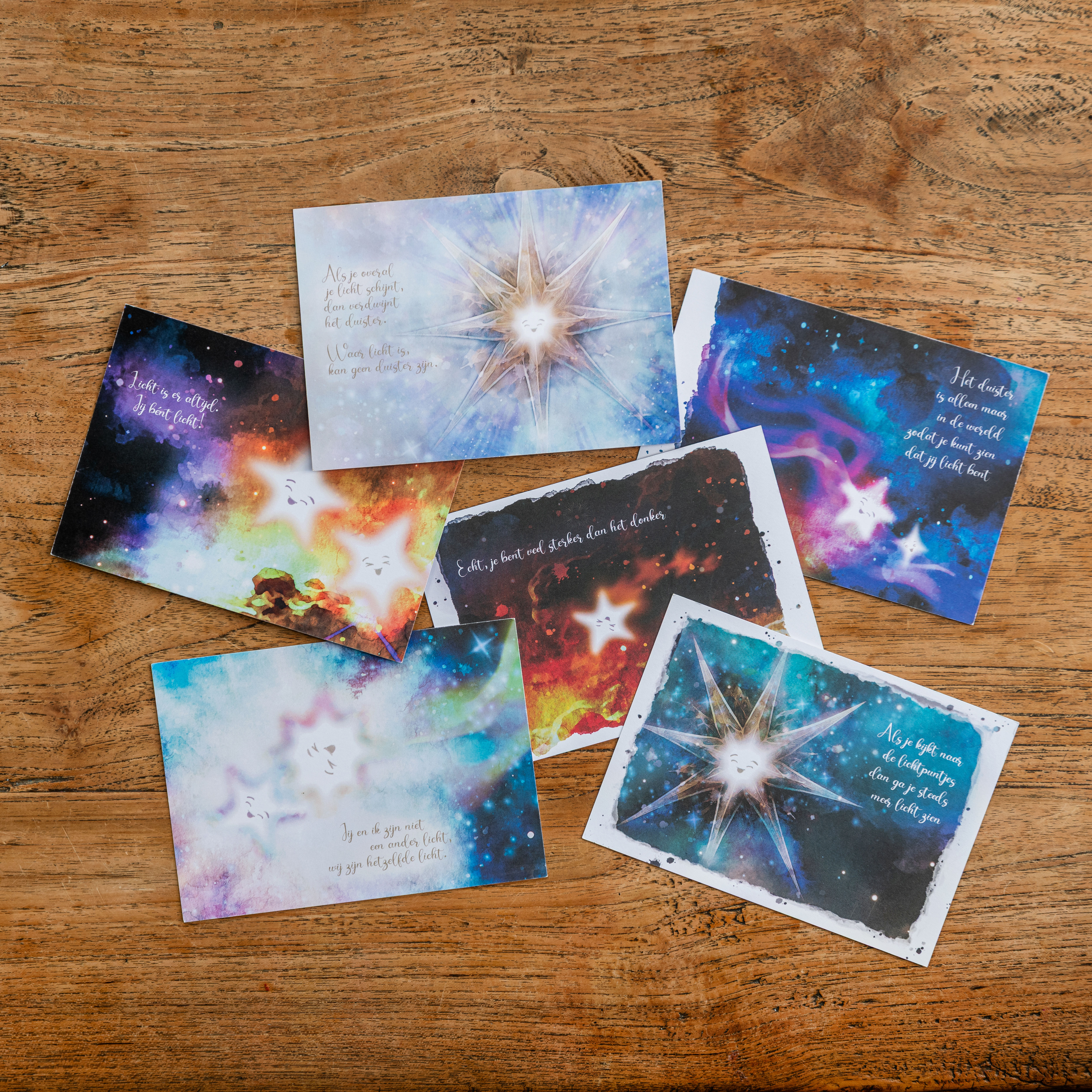 Bundel: beide kunstkaarten sets van WitLichtje