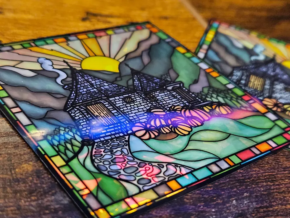 Thumbnail: Hagrids Hut Stained Glass Sticker