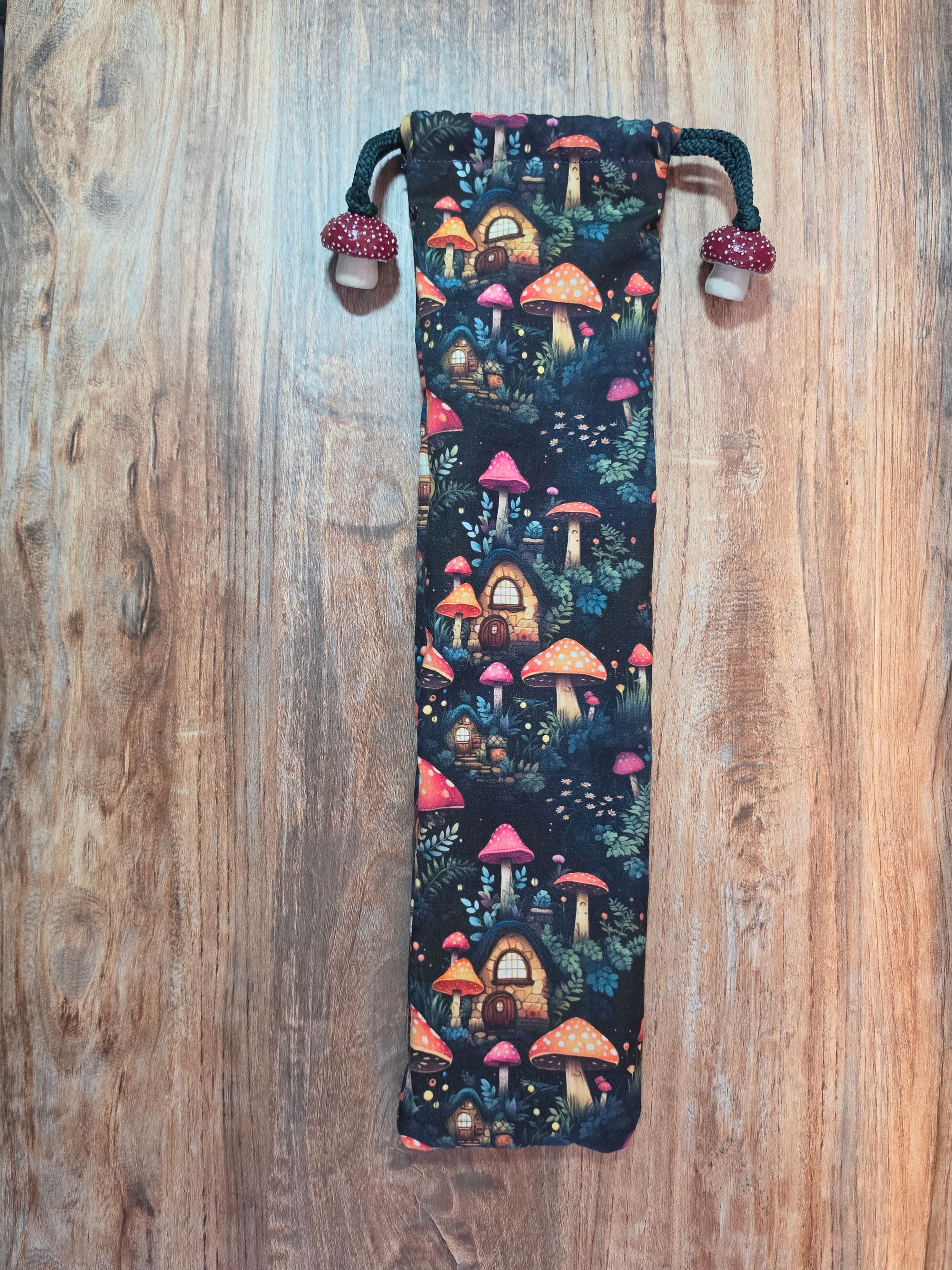 Enchanted Mushroom Cottage Playmat Bag – Handmade & Fully Lined